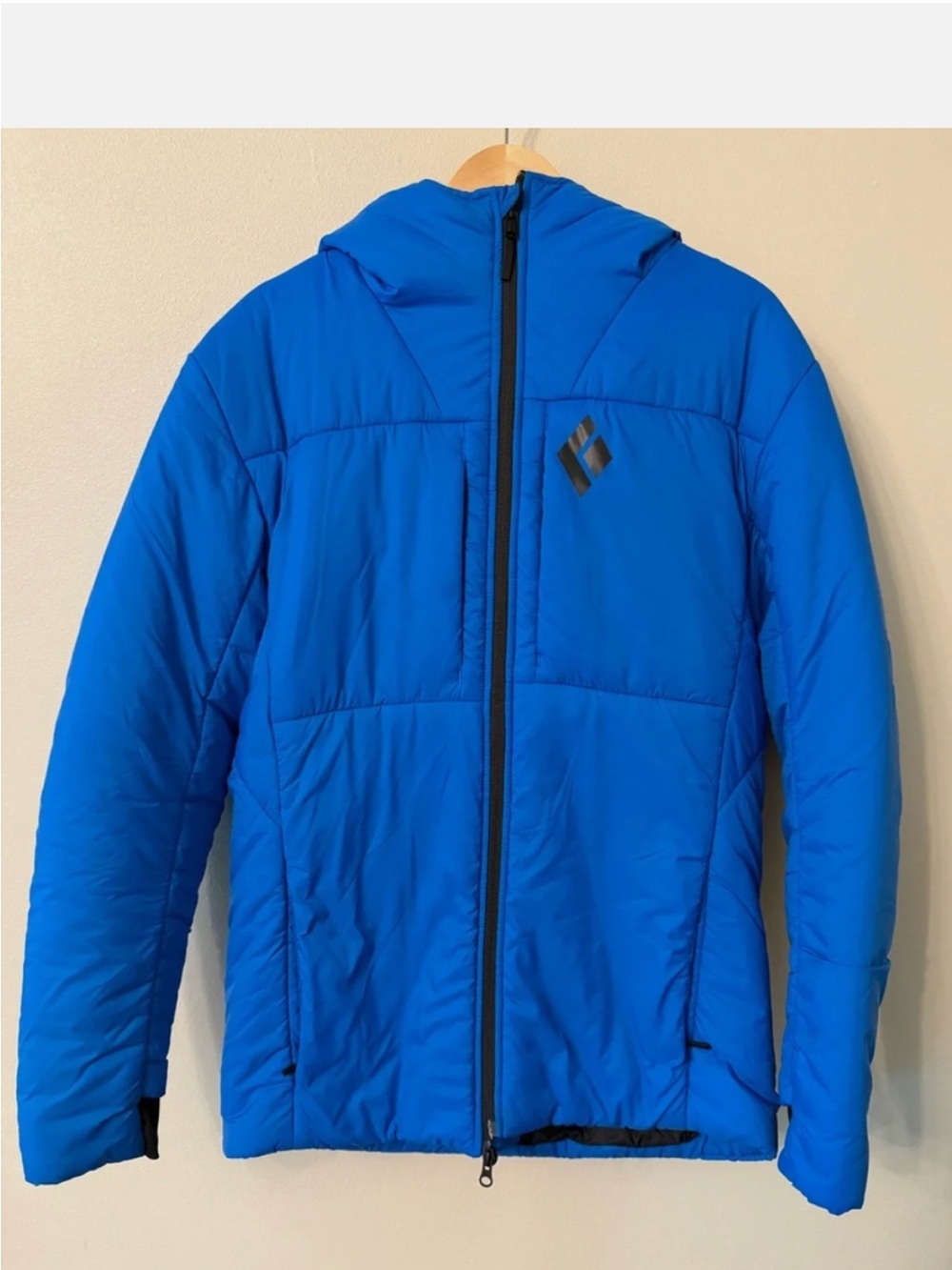 Black Diamond Men's Blue Insulated Belay Parka Hooded Jacket